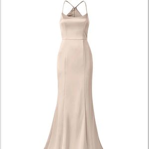 The Everly dress in champagne by Amsale